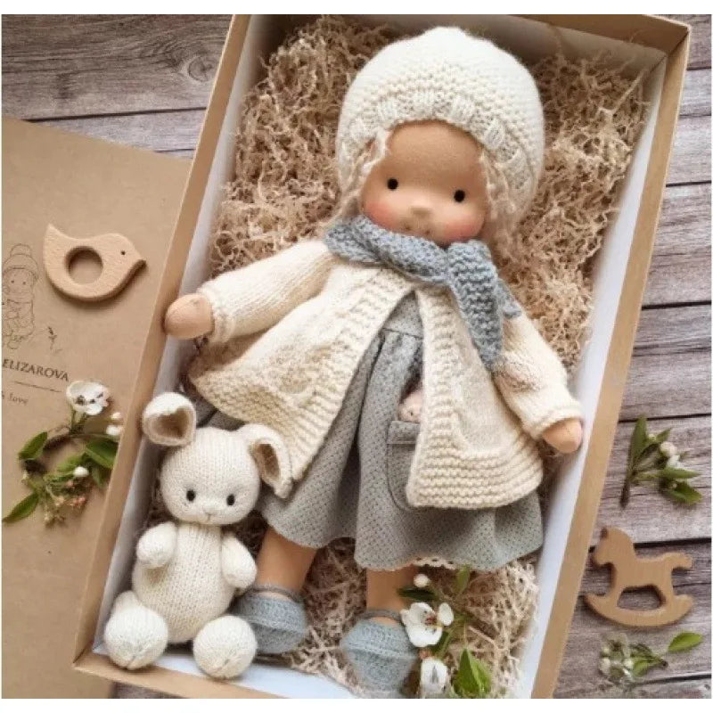 Poupée en Peluche Waldorf - Douceur Kawaii et Cadeau Prêt à Offrir