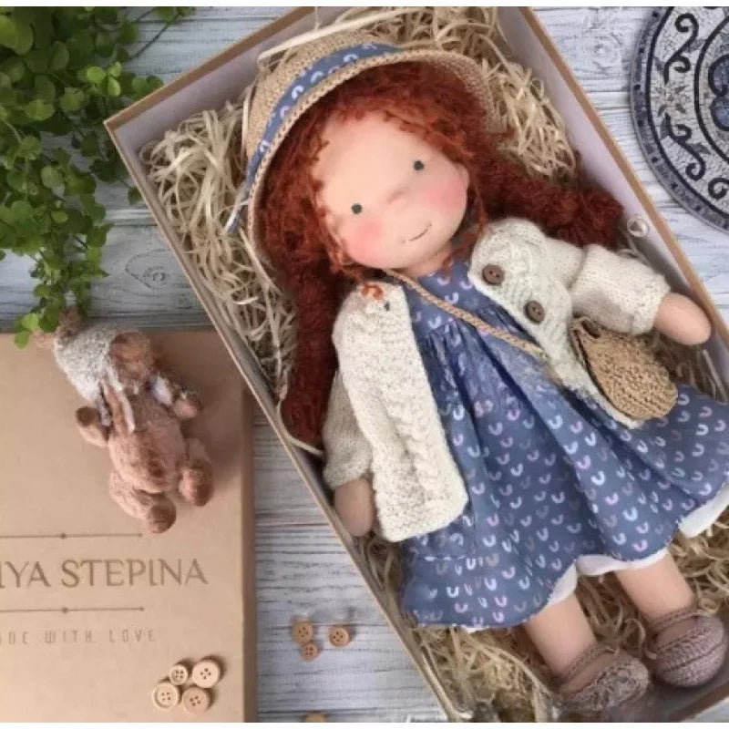 Poupée en Peluche Waldorf - Douceur Kawaii et Cadeau Prêt à Offrir