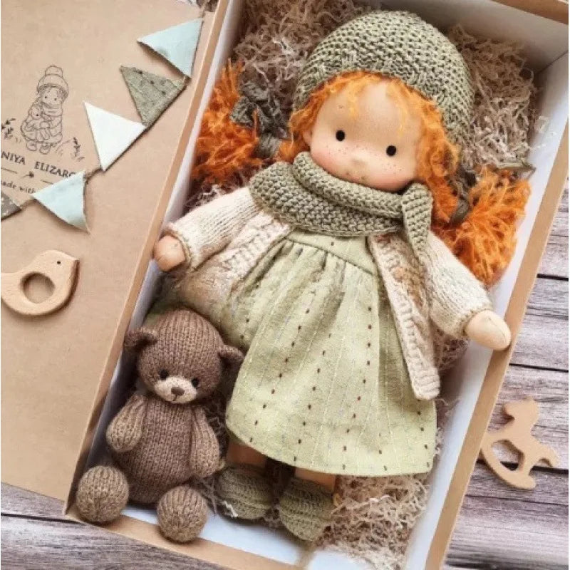 Poupée en Peluche Waldorf - Douceur Kawaii et Cadeau Prêt à Offrir
