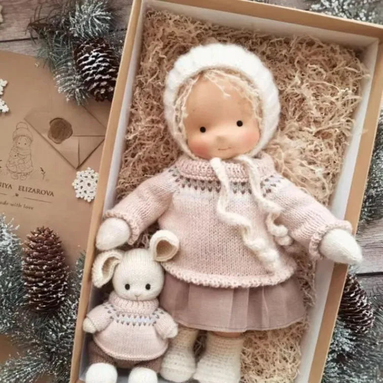 Poupée en Peluche Waldorf - Douceur Kawaii et Cadeau Prêt à Offrir