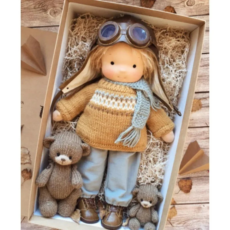 Poupée en Peluche Waldorf - Douceur Kawaii et Cadeau Prêt à Offrir