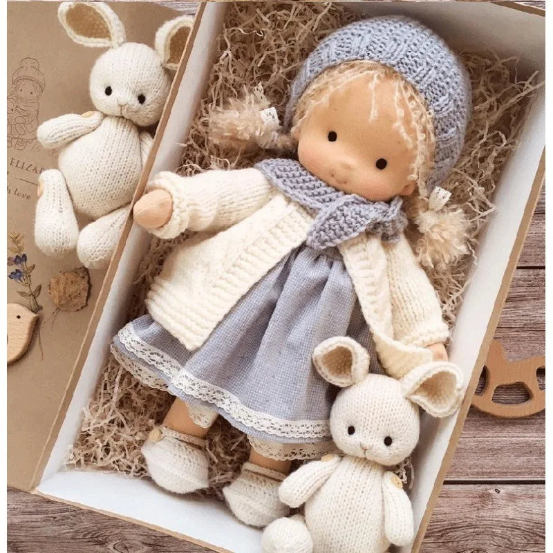 Poupée en Peluche Waldorf - Douceur Kawaii et Cadeau Prêt à Offrir