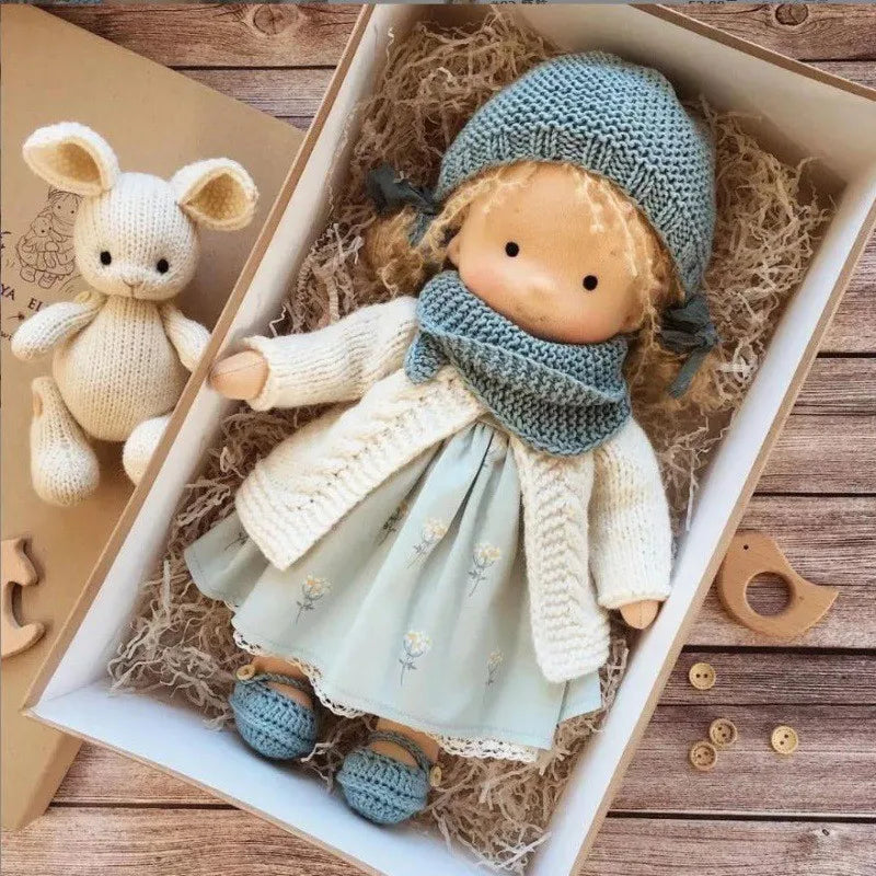 Poupée en Peluche Waldorf - Douceur Kawaii et Cadeau Prêt à Offrir