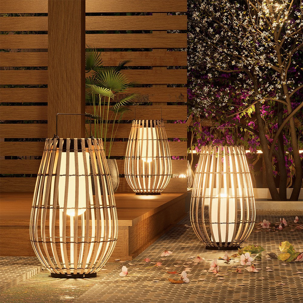 Lampe Solaire d'Extérieur Moderne - Éclairage Écologique et Ambiance Cosy