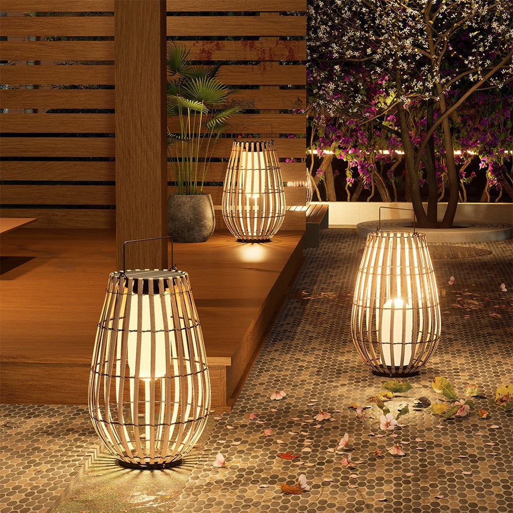 Lampe Solaire d'Extérieur Moderne - Éclairage Écologique et Ambiance Cosy