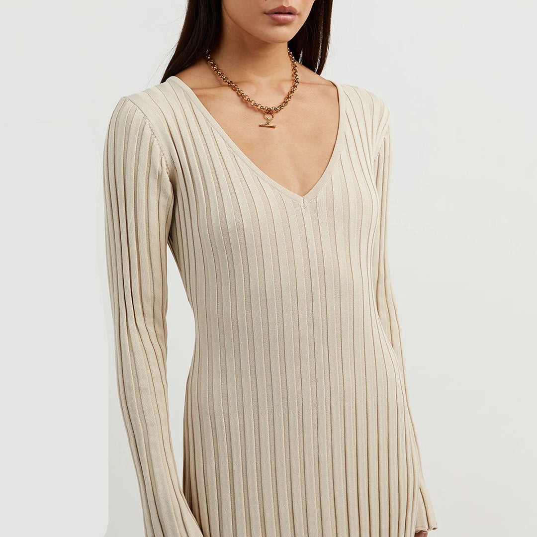 Robe Maxi Ajustable en Pierre - Élégance et Confort pour Femmes
