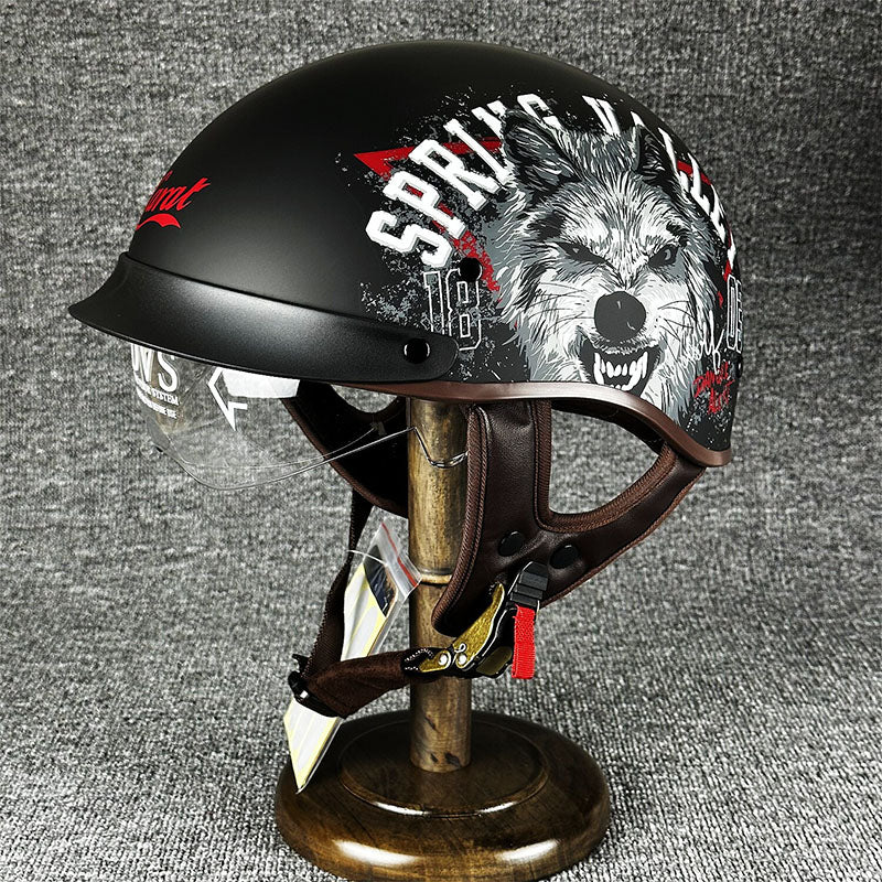 Casque Demi-Helmet Sécurisé pour Motard - Confort et Style Urbain Inégalés