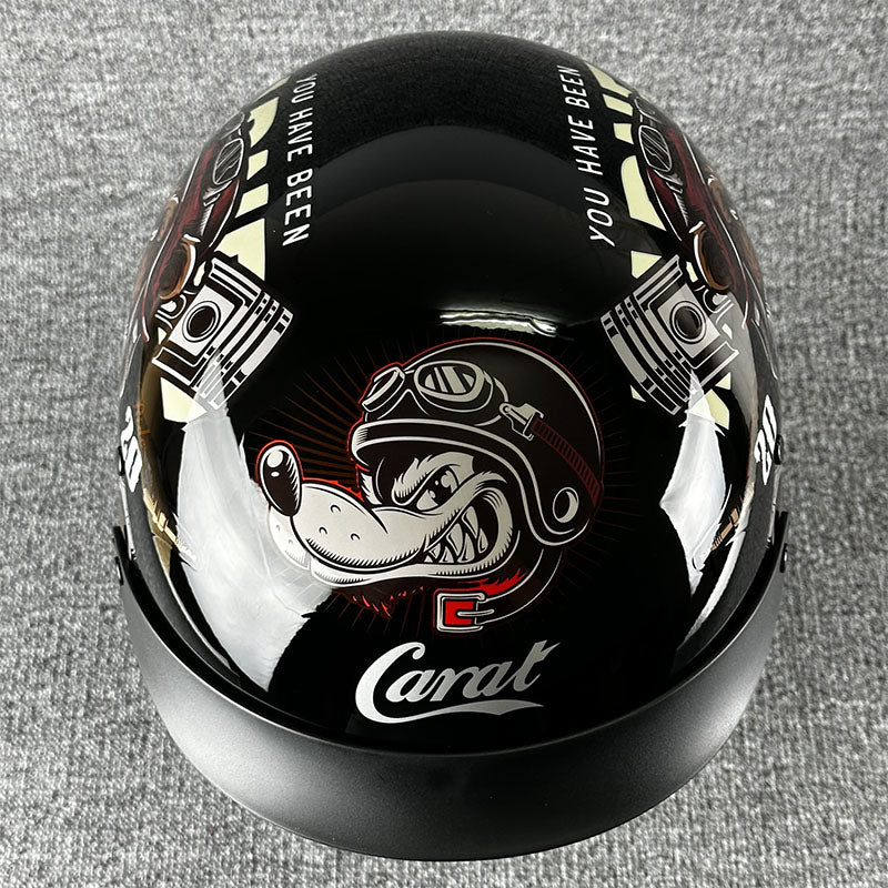 Casque Demi-Helmet Sécurisé pour Motard - Confort et Style Urbain Inégalés