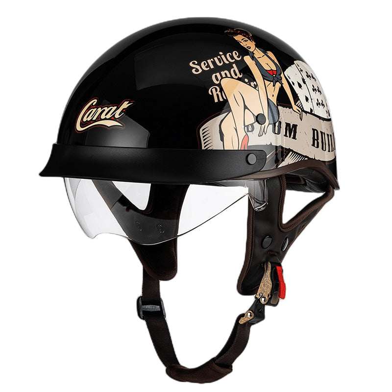 Casque Demi-Helmet Sécurisé pour Motard - Confort et Style Urbain Inégalés