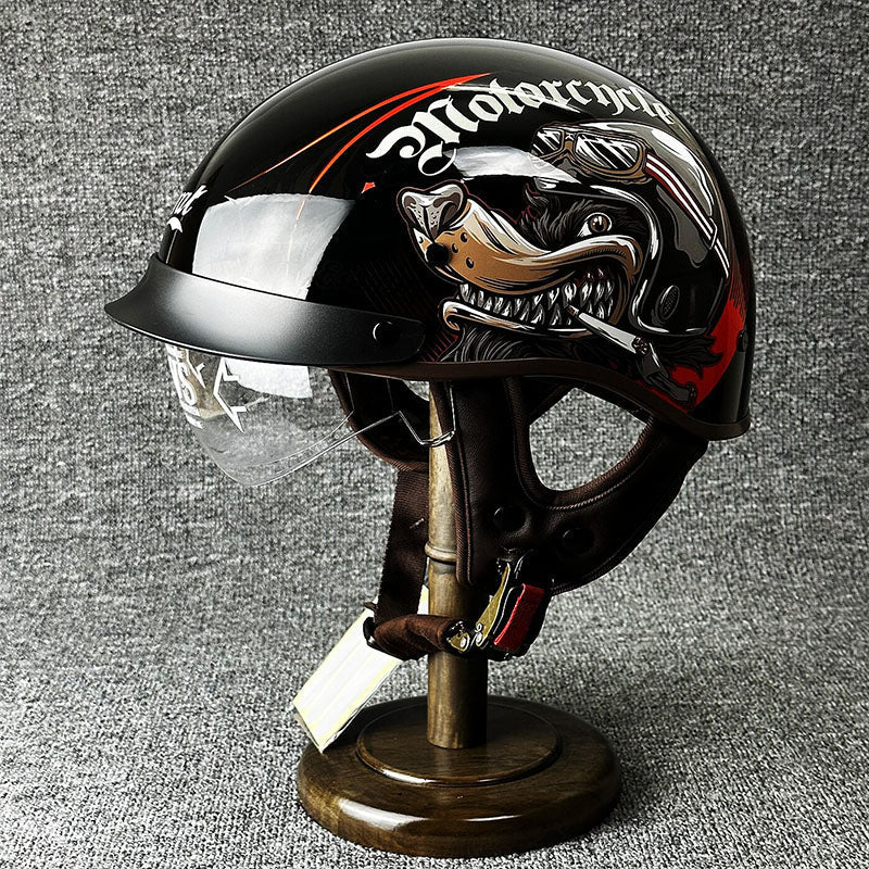 Casque Demi-Helmet Sécurisé pour Motard - Confort et Style Urbain Inégalés