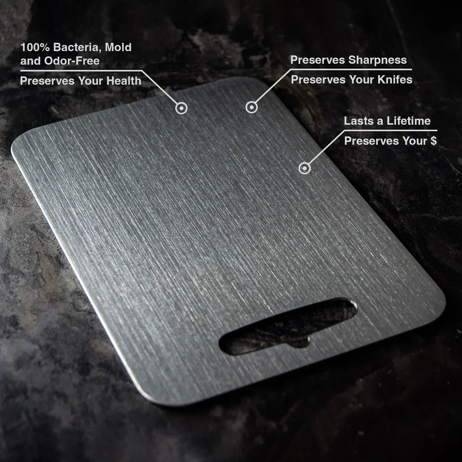 Planche à Découper en Titane - Antibactérienne et Durable pour Cuisine Sûre