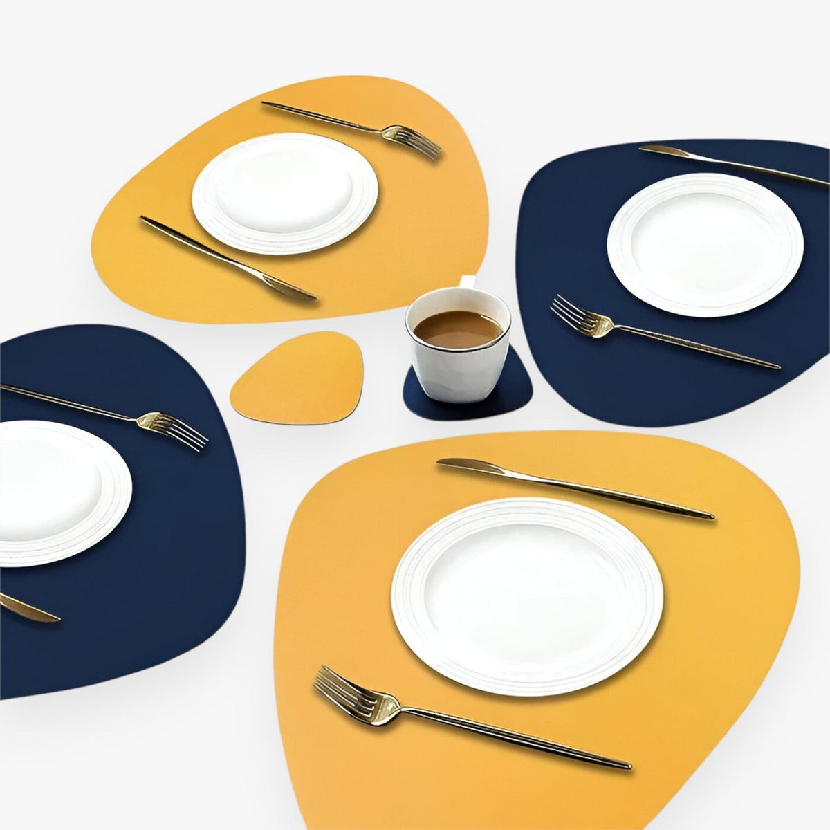 Sous-assiettes Réversibles en Simili Cuir - Élégance et Protection pour Vos Tables
