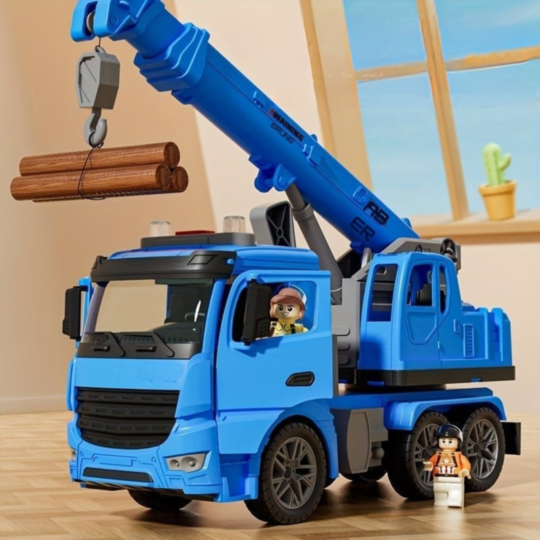 Camion Grue de Construction Éducatif - Lumières, Sons et Bras Mobile