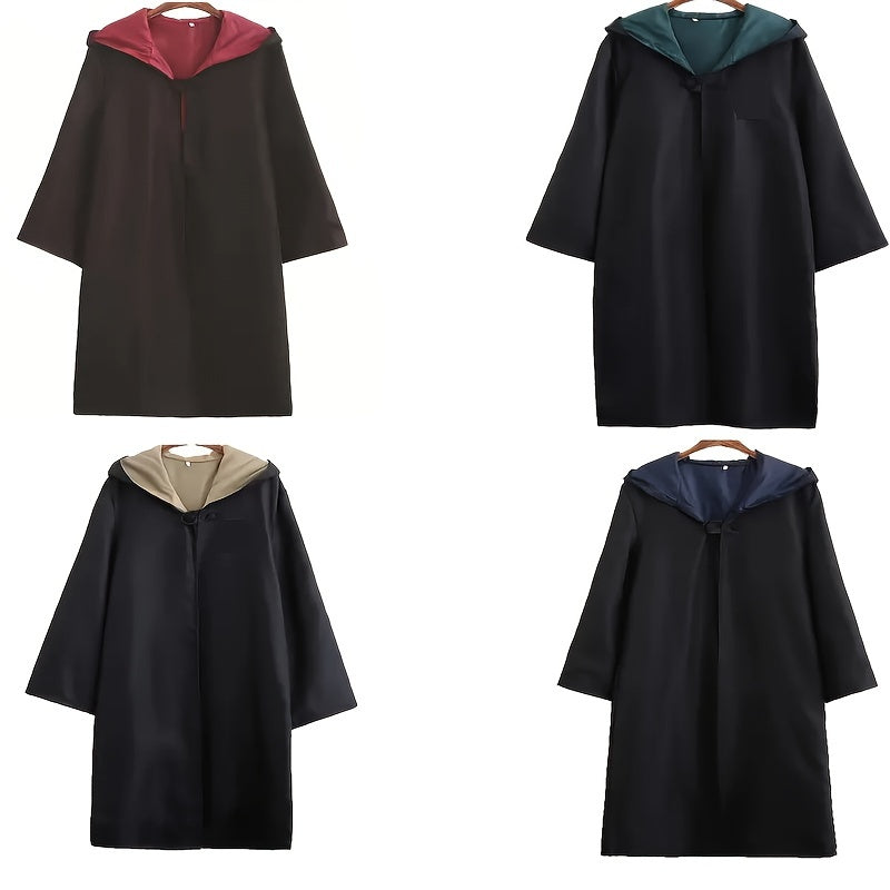 Cape de Sorcier Unisexe à Capuche - Costume Idéal pour Halloween et Cosplay