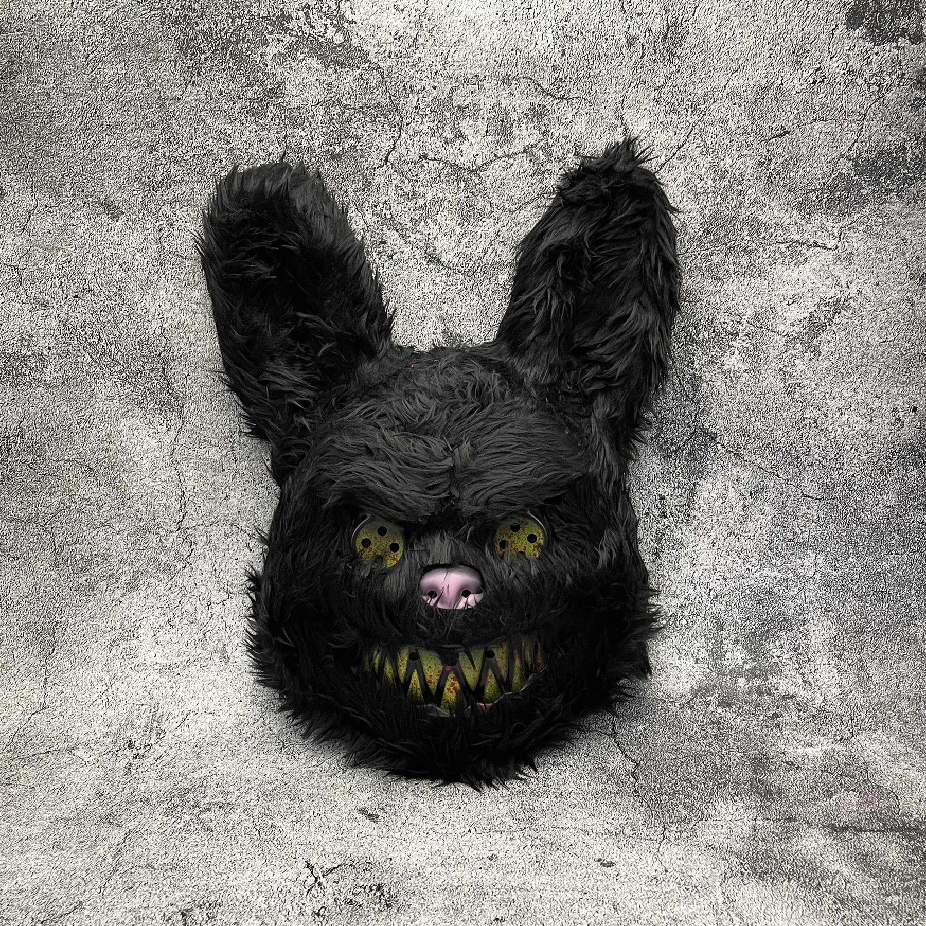 Masque Halloween Poilu Unisexe - Design Cartoon Effrayant et Confortable