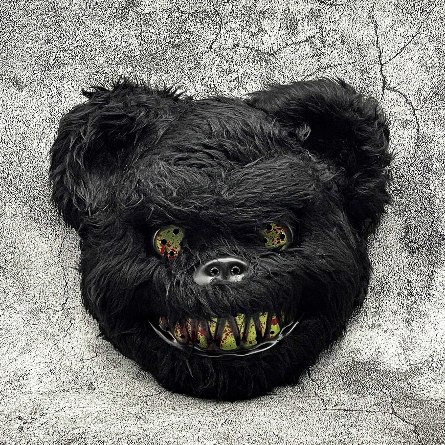 Masque Halloween Poilu Unisexe - Design Cartoon Effrayant et Confortable