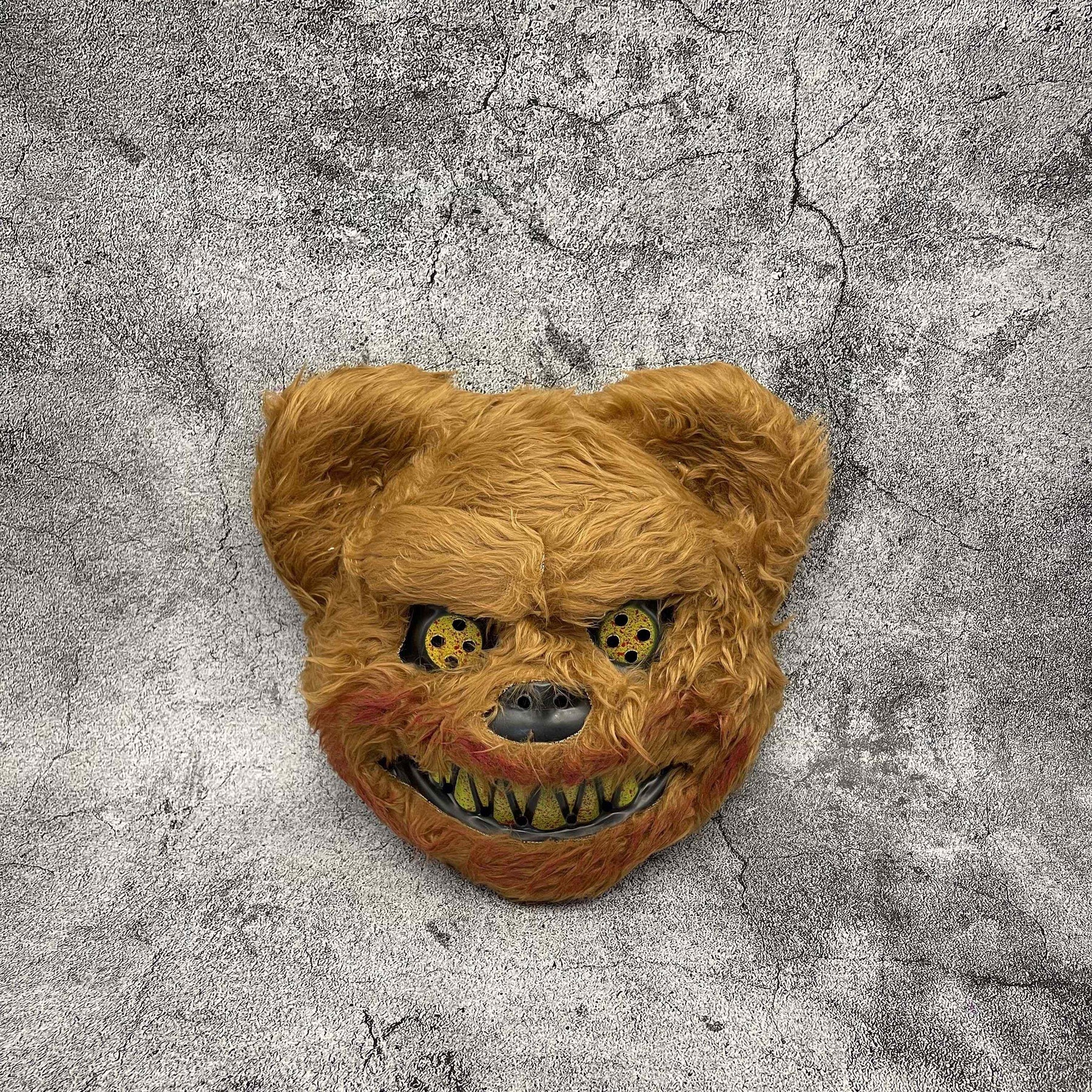 Masque Halloween Poilu Unisexe - Design Cartoon Effrayant et Confortable