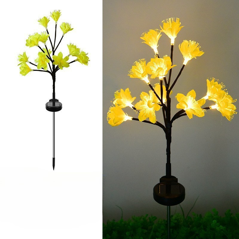 Lampes Solaires de Jardin - Éclairage Écologique avec 15 LED Blanches