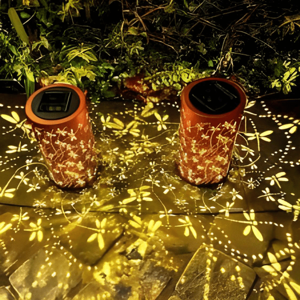 Lanterne Solaire Libellule pour Jardin - Éclairage Magique et Atmosphérique