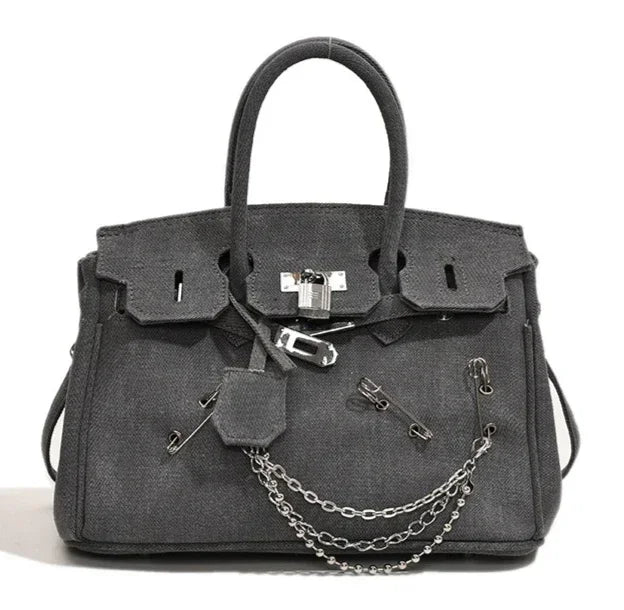 Sac à Bandoulière en Denim Vintage - Style Boho-Chic avec Détails Déchirés