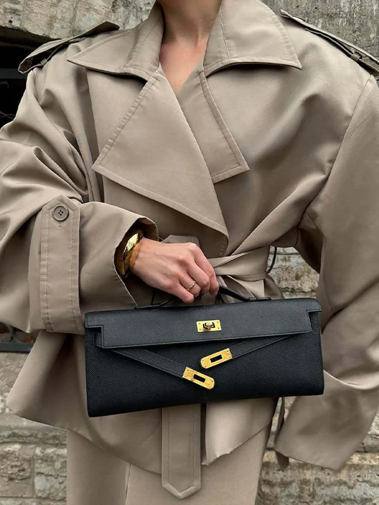 Manteau Trench Court Vintage Femme - Élégance et Confort au Quotidien
