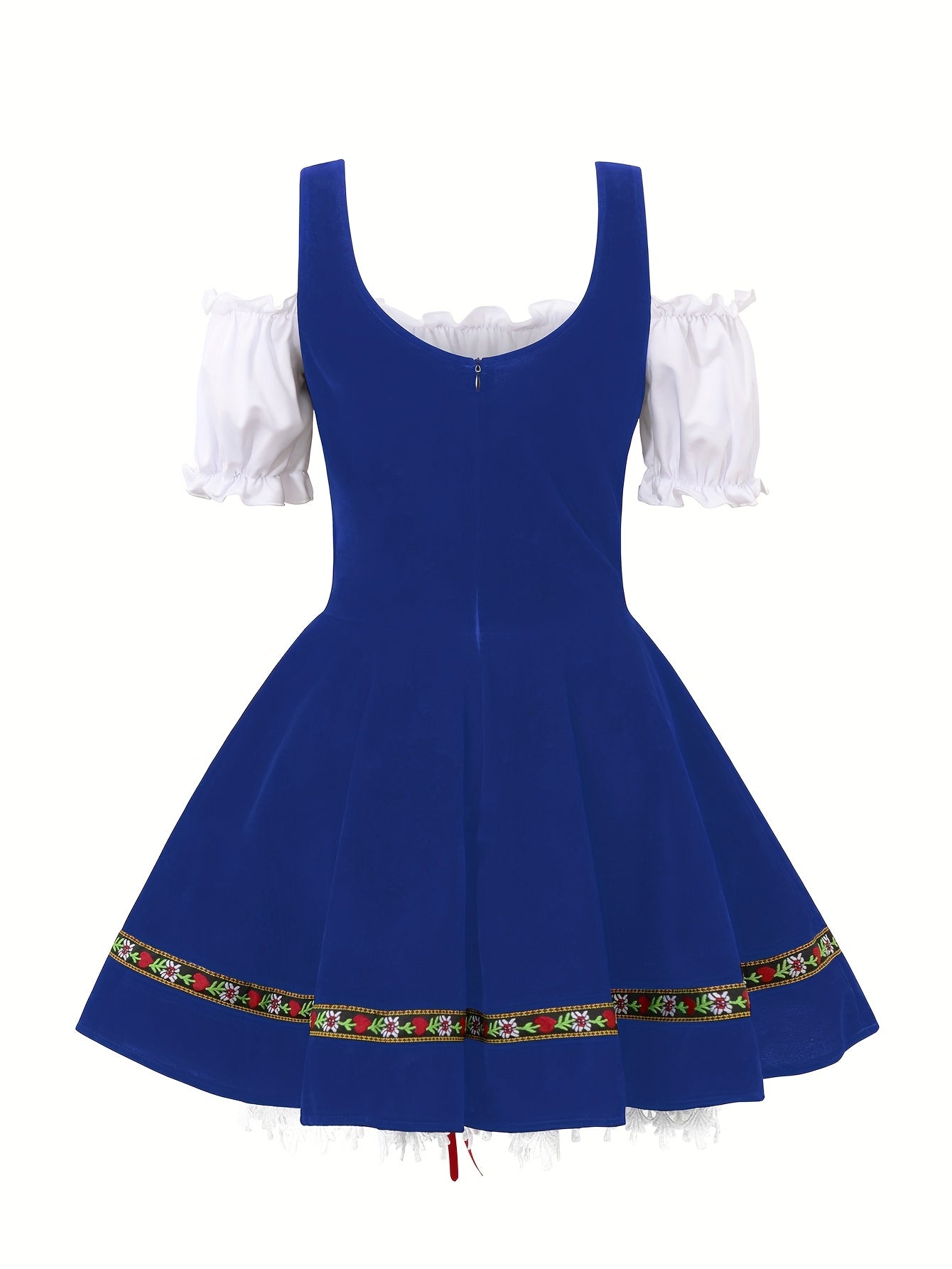 Robe de Costume Halloween Grande Taille - Élégance Bavaroise à Manches Bouffantes