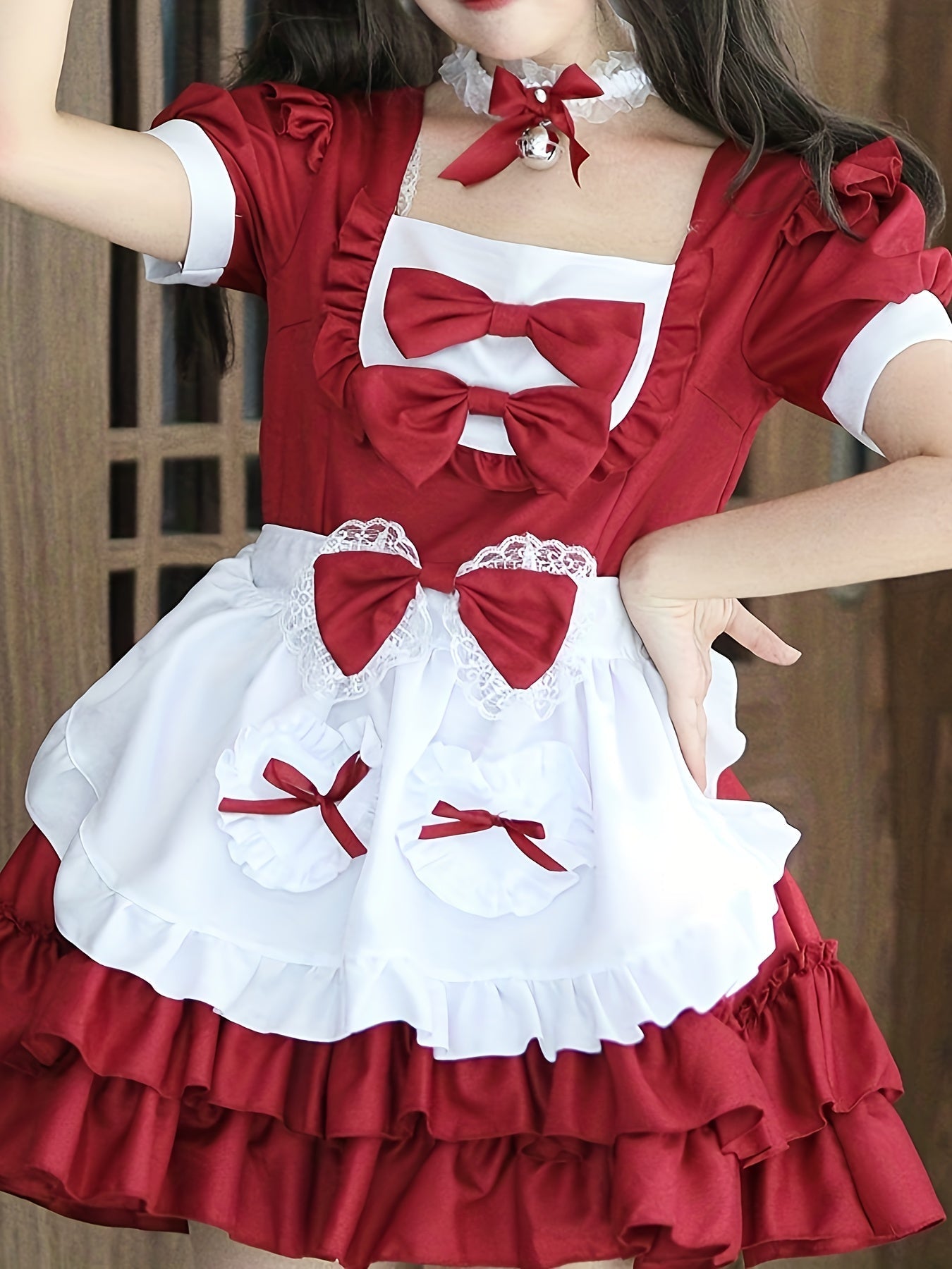 Robe de Cosplay Grande Taille - Style Mignon avec Volants et Tablier