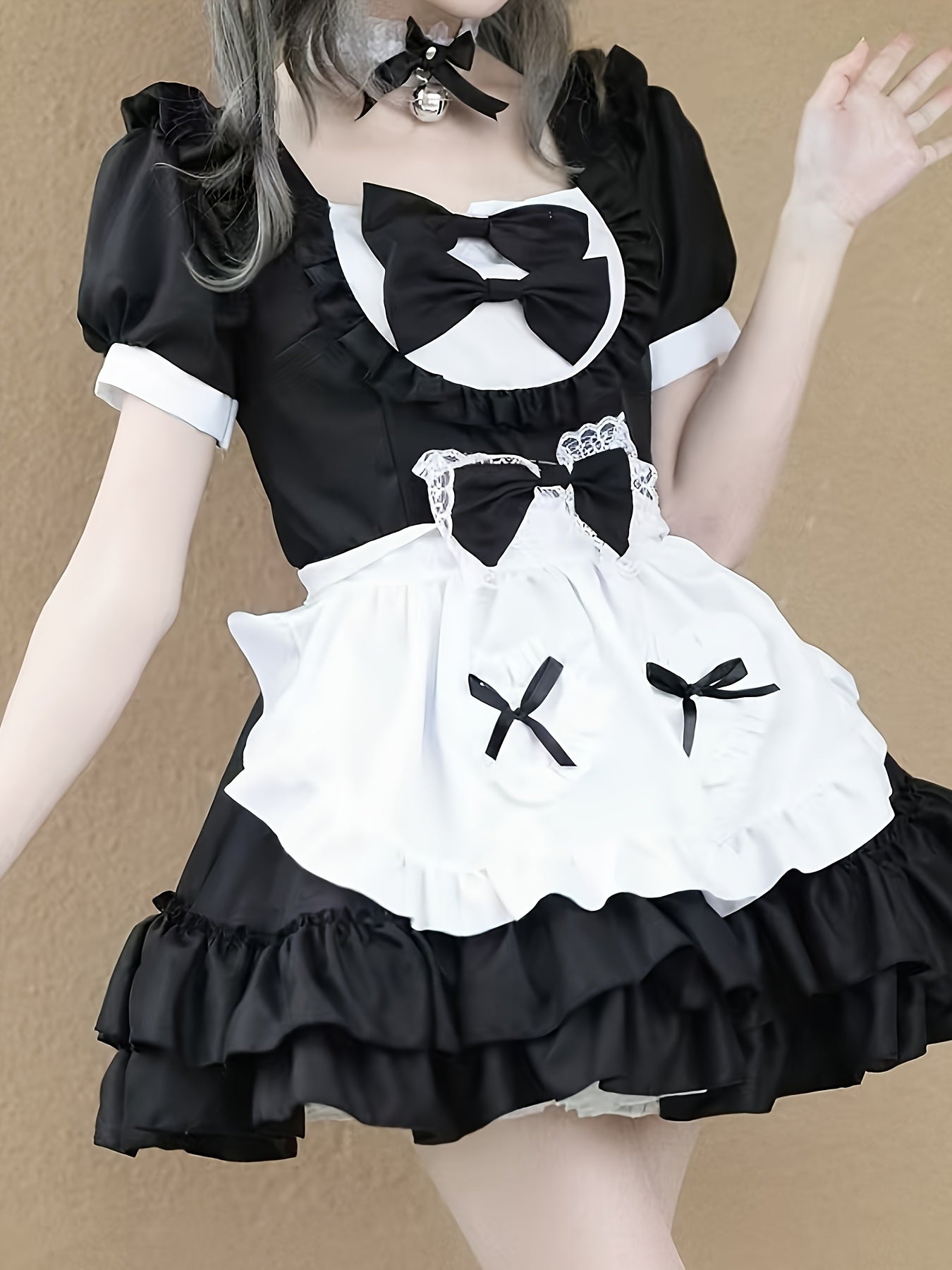 Robe de Cosplay Grande Taille - Style Mignon avec Volants et Tablier