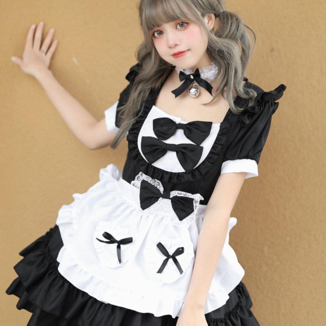 Robe de Cosplay Grande Taille - Style Mignon avec Volants et Tablier