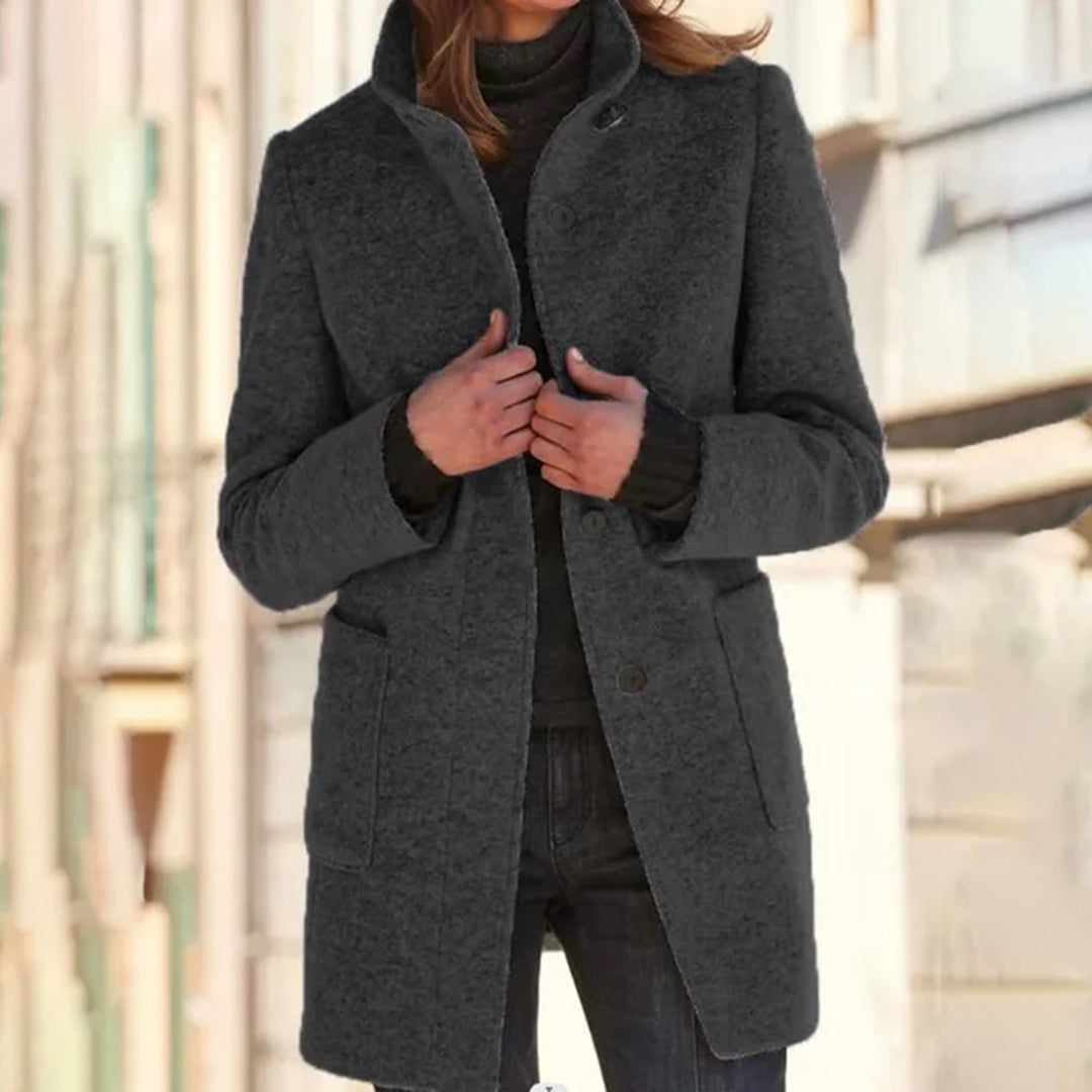 Manteau Long Femme à Manches Longues - Veste d'Hiver Chic et Polyvalente