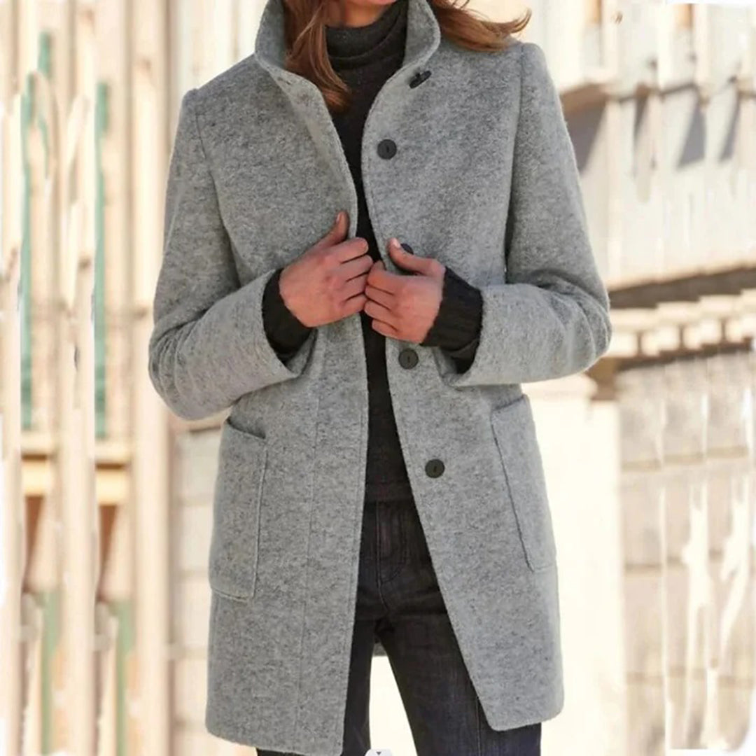 Manteau Long Femme à Manches Longues - Veste d'Hiver Chic et Polyvalente