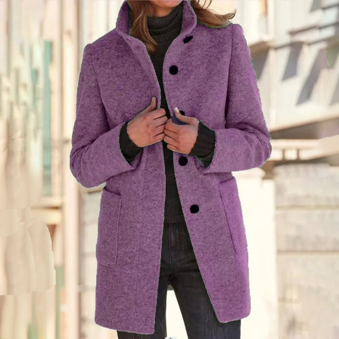 Manteau Long Femme à Manches Longues - Veste d'Hiver Chic et Polyvalente