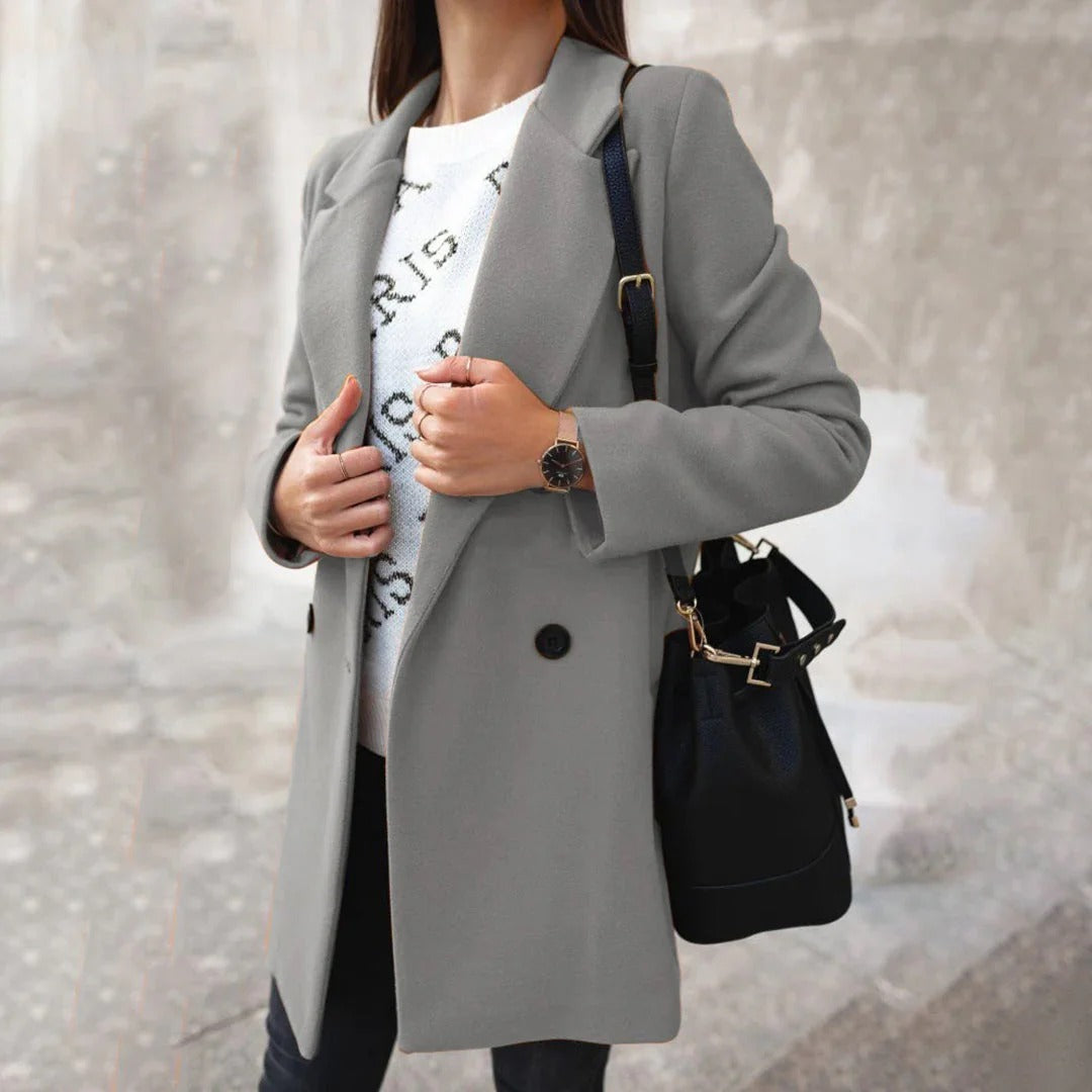 Manteau Mi-Long en Laine pour Femmes - Élégance et Confort en Hiver