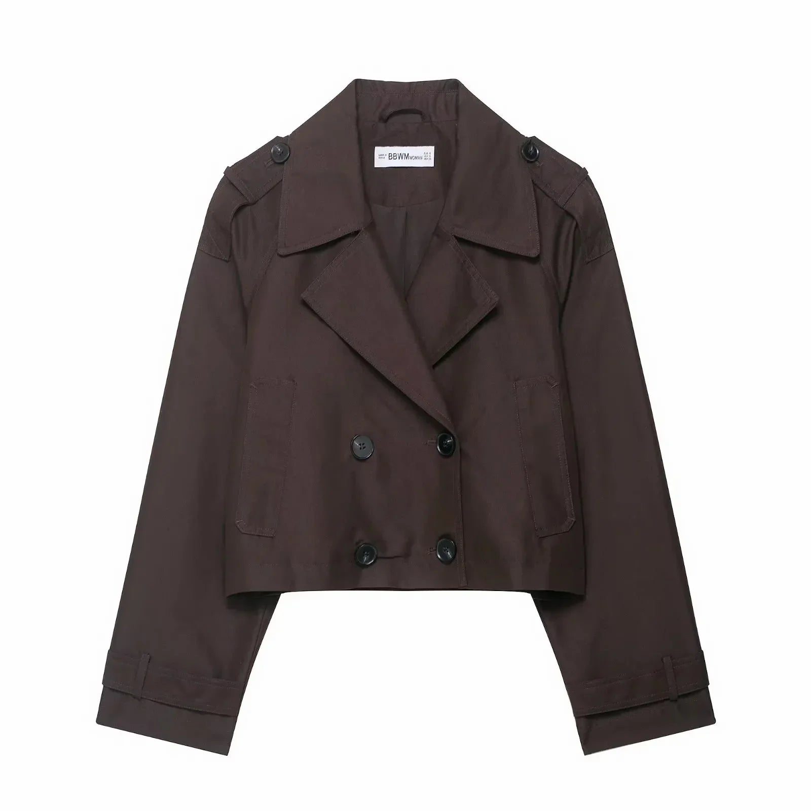 Manteau Trench Femme Élégant - Double Boutonnage et Poches Pratiques