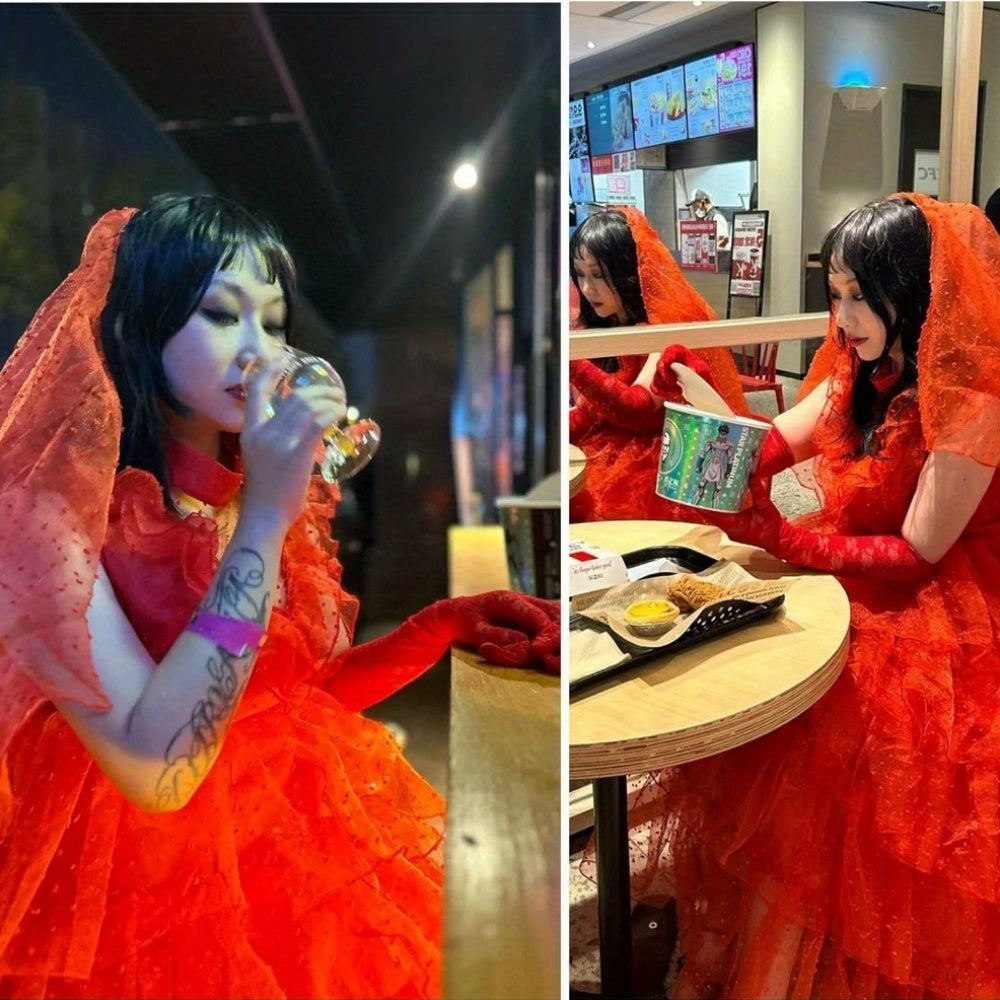 Robe Gothique Maxi pour Femmes - Look Élégant et Hanté pour Halloween