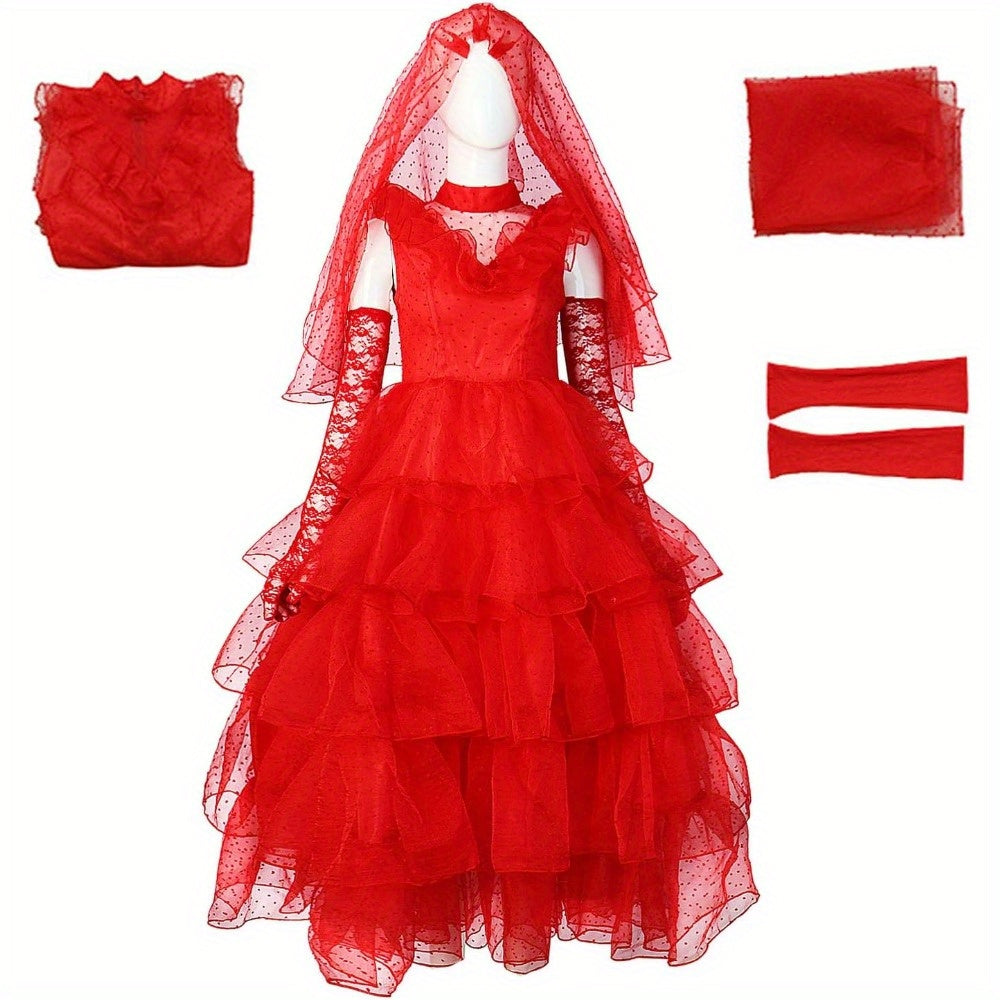 Robe Gothique Maxi pour Femmes - Look Élégant et Hanté pour Halloween