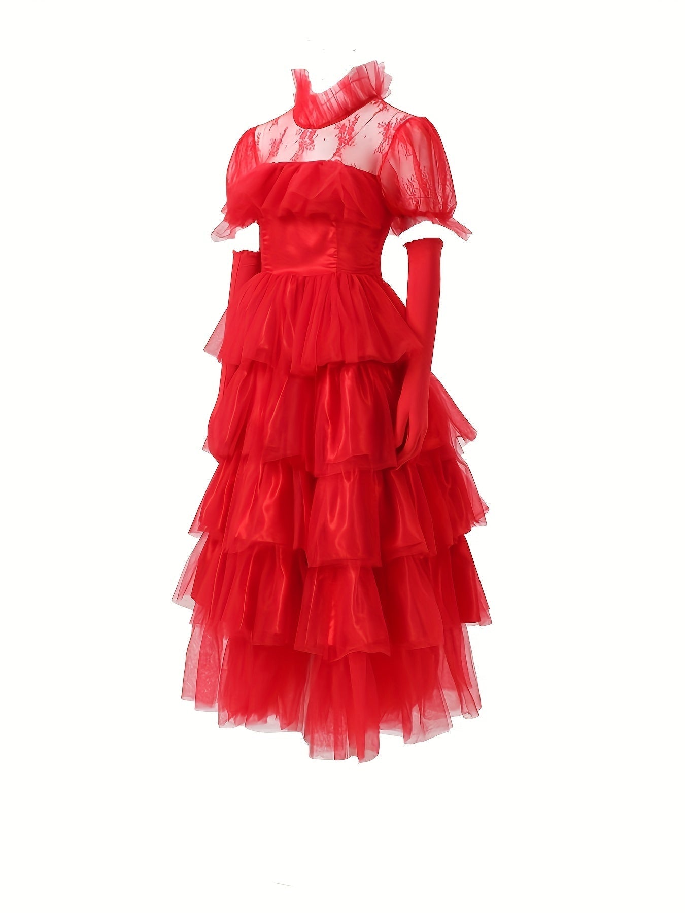 Robe Gothique Halloween Femme - Élégance et Détails en Dentelle