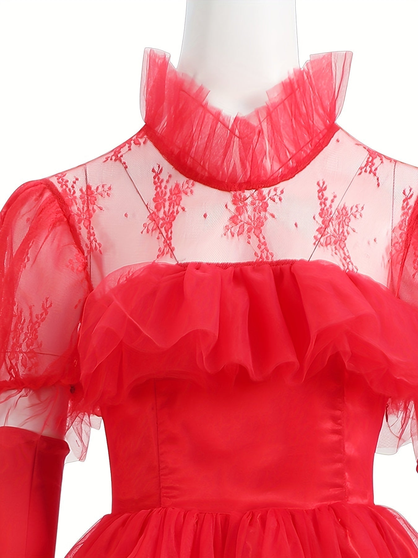Robe Gothique Halloween Femme - Élégance et Détails en Dentelle