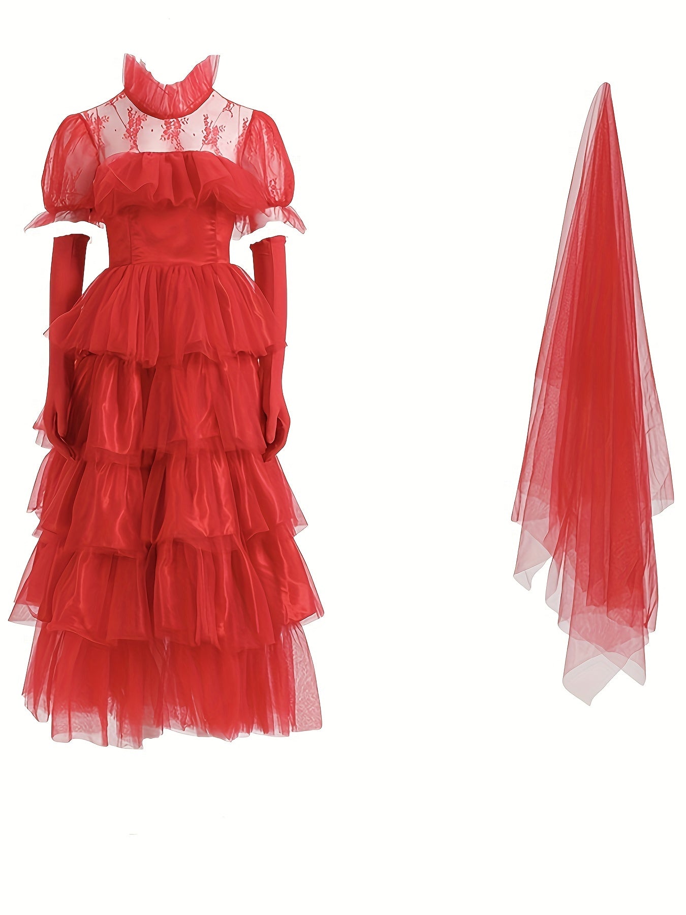 Robe Gothique Halloween Femme - Élégance et Détails en Dentelle