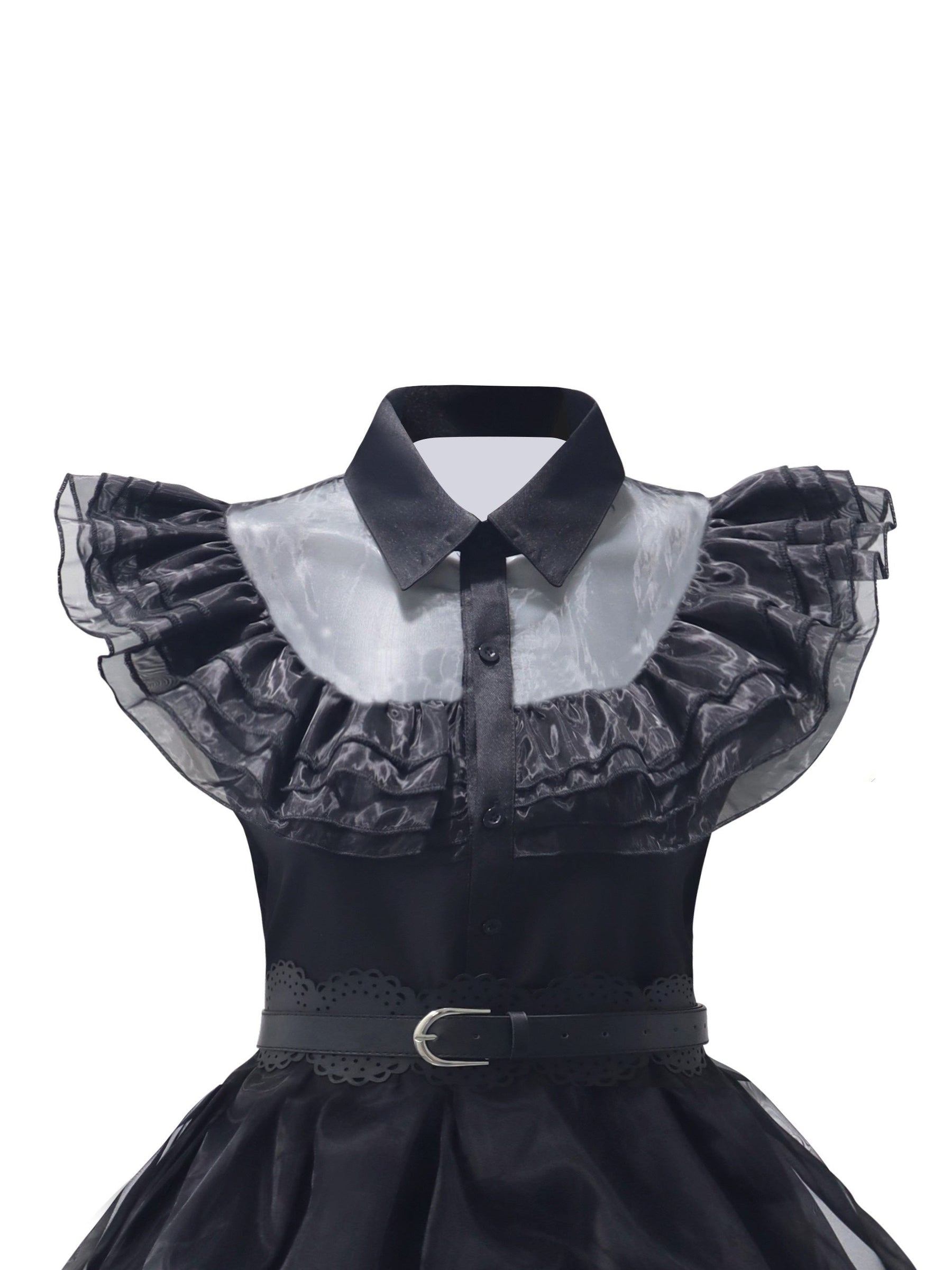 Robe Gothique à Volants pour Femmes - Ensemble Costume Complet avec Accessoires