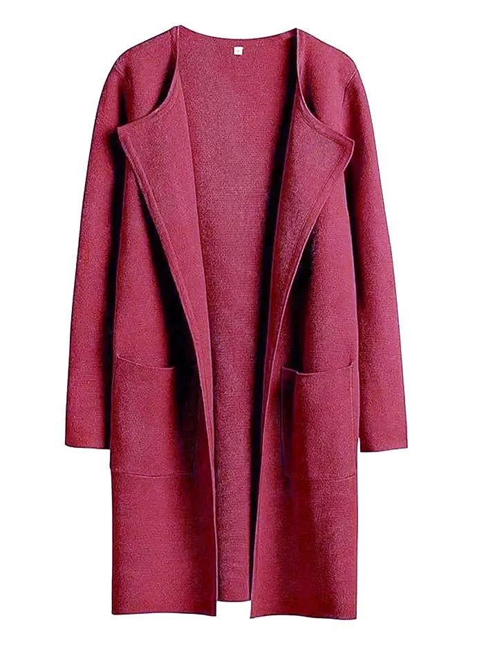 Manteau Long en Laine Mélangée - Élégance et Confort pour l'Hiver
