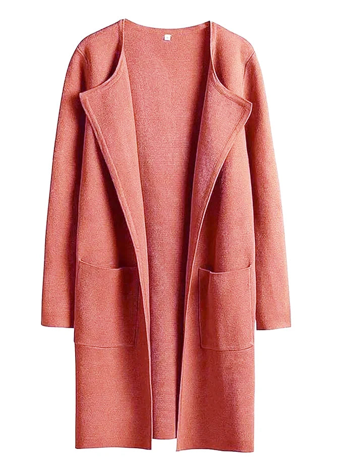Manteau Long en Laine Mélangée - Élégance et Confort pour l'Hiver