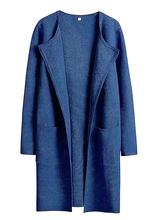 Manteau Long en Laine Mélangée - Élégance et Confort pour l'Hiver