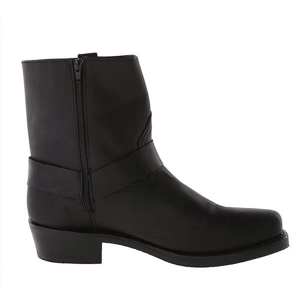 Bottes de Moto en Cuir pour Femmes - Mi-Hauteur avec Détail de Harnais