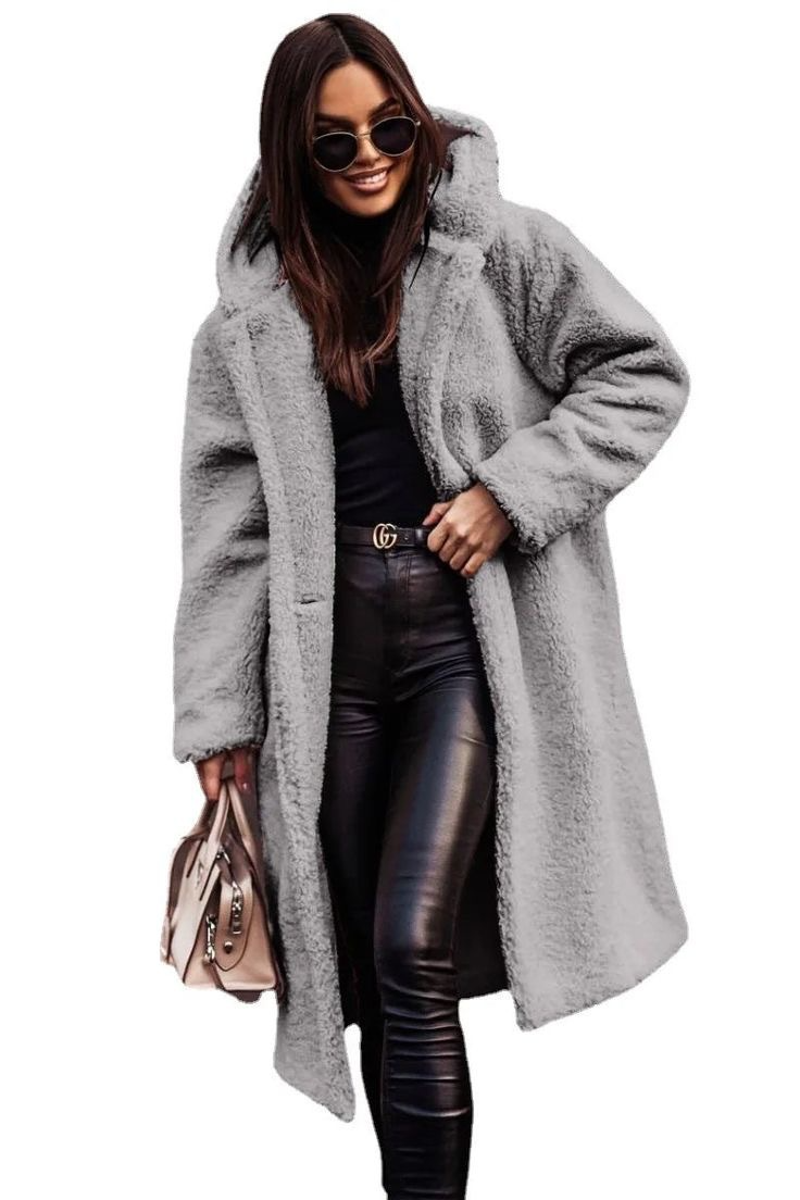 Veste en Fausse Fourrure Mi-Longue - Coupe Oversize et Design Ouvert