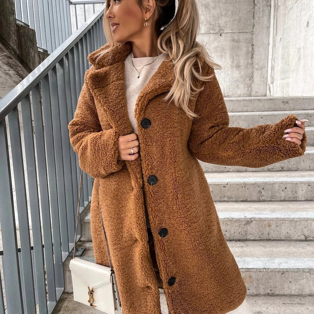 Manteau Teddy Oversize en Fausse Fourrure - Chaud et Confortable pour l'Hiver