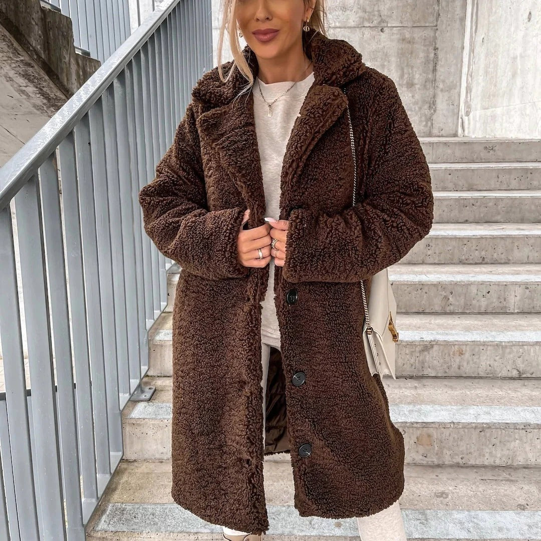 Manteau Teddy Oversize en Fausse Fourrure - Chaud et Confortable pour l'Hiver
