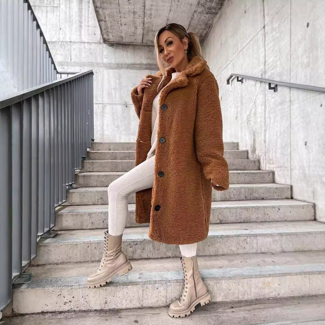 Manteau Long Oversized en Laine - Élégance et Confort pour l'Hiver