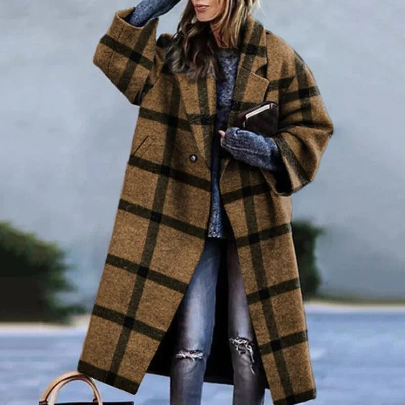 Manteau Long Oversize en Laine pour Femmes - Élégance et Confort en Hiver