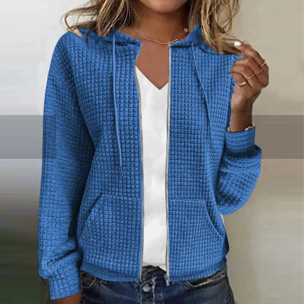 Veste à Carreaux Femme - Coupe Ajustée et Tissu Léger